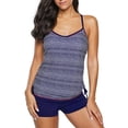 thumbnail image 1 of Hilor Tankini Bathing Suits for Women with Boyshorts Loose Fit Modest Swimwear Tummy Control Two Piece Swimsuits, 1 of 5