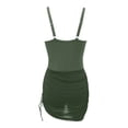 thumbnail image 7 of One Piece Swimsuit Women Twist Front Scoop Neck Tummy Control Ruched Bathing Suits Mesh Swim Dress Modest Swimwear, 7 of 7