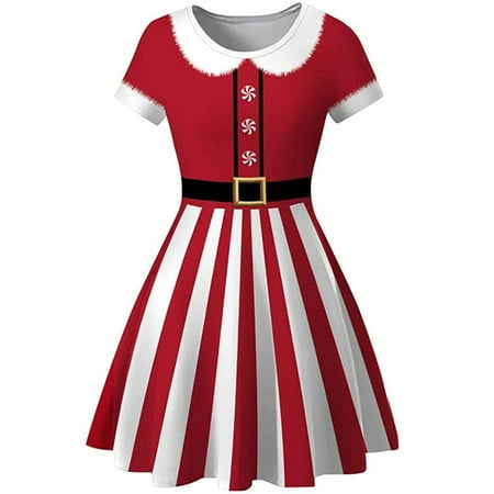 

WJHWSX Christmas Dress Women Cozy Snowflake Corset Modern/Fitted Short Sleeve Dress Shirt Womens Fall Dress