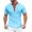 r-490Sky Blue94, variant on Men's Casual T Shirt Fashion Solid Color Short Sleeve Towel Jacquard Cloth Button Down T-Shirt Loose Fit Breathable Tshirts Shirts For Men