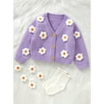 thumbnail image 4 of Baby Girls Cardigan Princess Long Sleeve Knit Jacket 6M 9M 12M 18M 24M 3T Cute Girls Sweater Coat Winter Infant Knitted Cardigan Baby Knit Clothes, 4 of 9