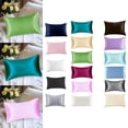 thumbnail image 3 of 1PCS Soft Silk Blend Pillowcase Cover with Hidden Zipper Breathable Pillow Case for Hair and Skin, 20x30inch / 51x76cm Travel Sleeper Pillows Cases, 3 of 6