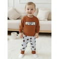 thumbnail image 4 of BemeyourBBs Toddler Baby Boys Set Long Sleeve Pullover with Rugby Print Pants, 4 of 9
