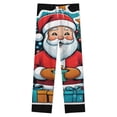 thumbnail image 4 of Santa Claus With Gifts Winter Female Pants Flannel High Waist Women Pants Lady Warm Straight Leg Plush Trousers, 4 of 7
