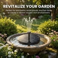 thumbnail image 3 of Solar Powered Floating Water Fountain, 11 Multi-style Nozzle Accessories, Automatic Sun Activated Pump, Low Maintenance Decor for Birdbath Backyard Pool, S:5.2in, 3 of 9