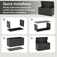 thumbnail image 4 of Bifanuo 100 Gallon Resin Deck Box - Lockable Waterproof Outdoor Storage - Black, 4 of 9