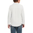 thumbnail image 5 of Back to School Shirt Long Sleeve Collared Button Down Solid Dress Shirts Comfortable Breathable Causal Preppy T Shirts, 160, 5 of 5