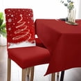thumbnail image 2 of Chair Covers for Dining Room Set of 6,Merry Christmas Tree Snowflakes Red Stretch Seat Protector Removable Washable Chairs Slipcovers for Kitchen Banquet Wedding Hotel,Xmas Trees Bell, 2 of 6