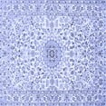 thumbnail image 1 of Ahgly Company Indoor Square Medallion Blue Traditional Area Rugs, 4' Square, 1 of 4