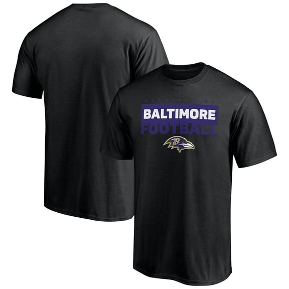 Men's Black Baltimore Ravens Gain Ground T-Shirt