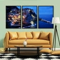 thumbnail image 3 of IDEA4WALL 3 Piece Framed Canvas Wall Art for Living Room, Bedroom Italy City Landscape Canvas Prints for Modern Home Decoration Ready to Hang, 3 of 4