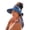 Blue, variant on Scarf Accent Visor, Packable Wide Brim Sun Hat for Women, Cotton Linen Blend Adjustable Sweatband for Beach UPF 50+