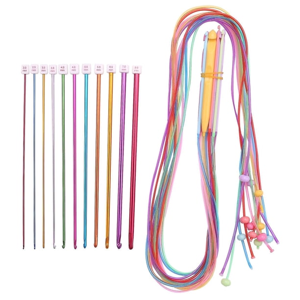 El sistema del gancho de ganchillo tunecino de 23 PC incluye el gancho de ganchillo afgano del cable plástico y el aluminio afgano tunecino