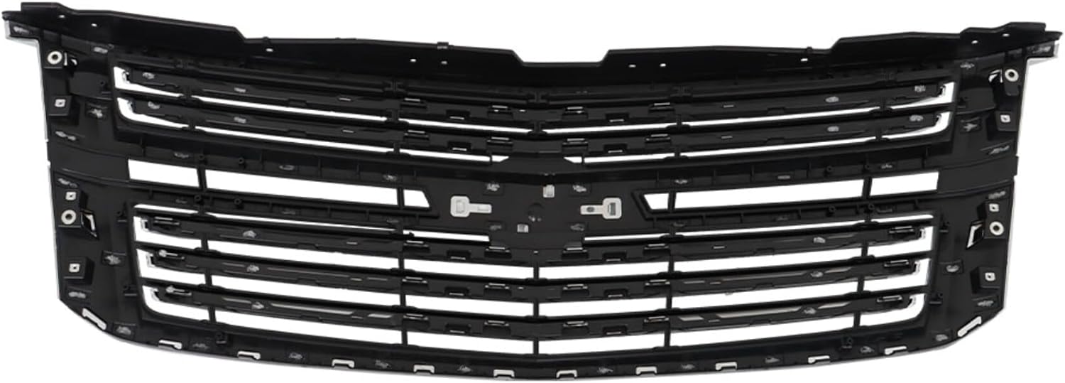 Best Perfect Parts Front Upper Grille For Chevrolet Blazer L LT 2019-2022 – Gloss Black ABS Plastic Direct Fit
