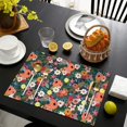 thumbnail image 4 of Pioneer Flower Floral Print Pattern Summer Placemats Table Placemats Set Of 4-Linen Kitchen Washable Placemats Table Mats 12x18 Inch Non-Slip Heat Resistant, 4 of 6