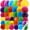 6 mixed colors, variant on Hawaii Luau Theme Paper Decoration Set - 42Pcs Paper Lanterns,Pompoms,Honeycomb for Wedding,Summer Aloha Party,School Day,Bridal Shower,Birthday Party Decoration(Rosy Pink Yellow Green)