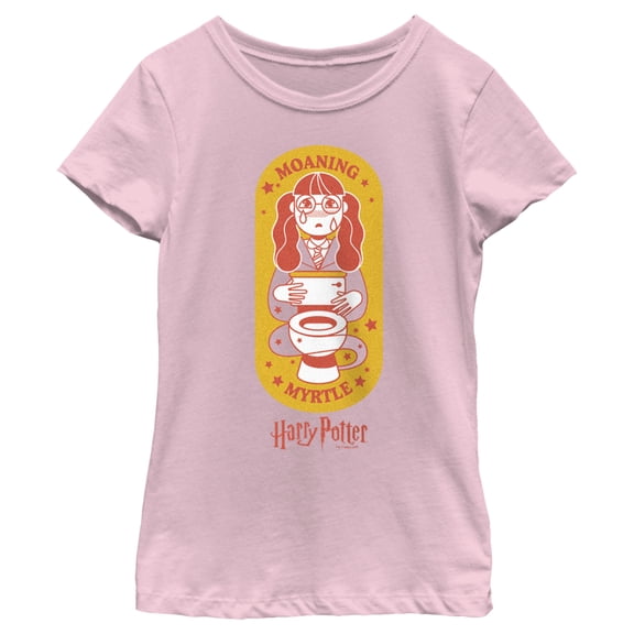 Girl's Harry Potter Moaning Myrtle Cartoon Graphic Tee Light Pink Small