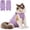 Purple, variant on Cat Recovery Suit Female Kitten After Spay Surgery, Breathable Modal Cotton Cat Onesie for Wound & Skin Disease Care, Machine Washable -Purple(L)