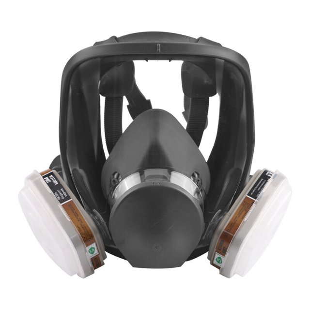 Mascarilla facial completa reutilizable, pintura protectora en aerosol, pulida a máquina