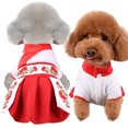 thumbnail image 4 of New Year Festive Pet Clothes Chinese Knot Button Soft Comfortable Cats Autumn Winter Style Skirt For Small Medium-sized Dogs, 4 of 7