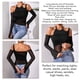 thumbnail image 3 of Blusa con hombros descubiertos y espalda descubierta para mujer, blusa ajustada de malla con mangas largas y cuello Halter, 3 of 8