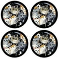 thumbnail image 2 of Silicone Non-Slip Drink Coasters with Removable Printed Absorbent Felt Pad - Set of 4 - Just Cats, 2 of 3