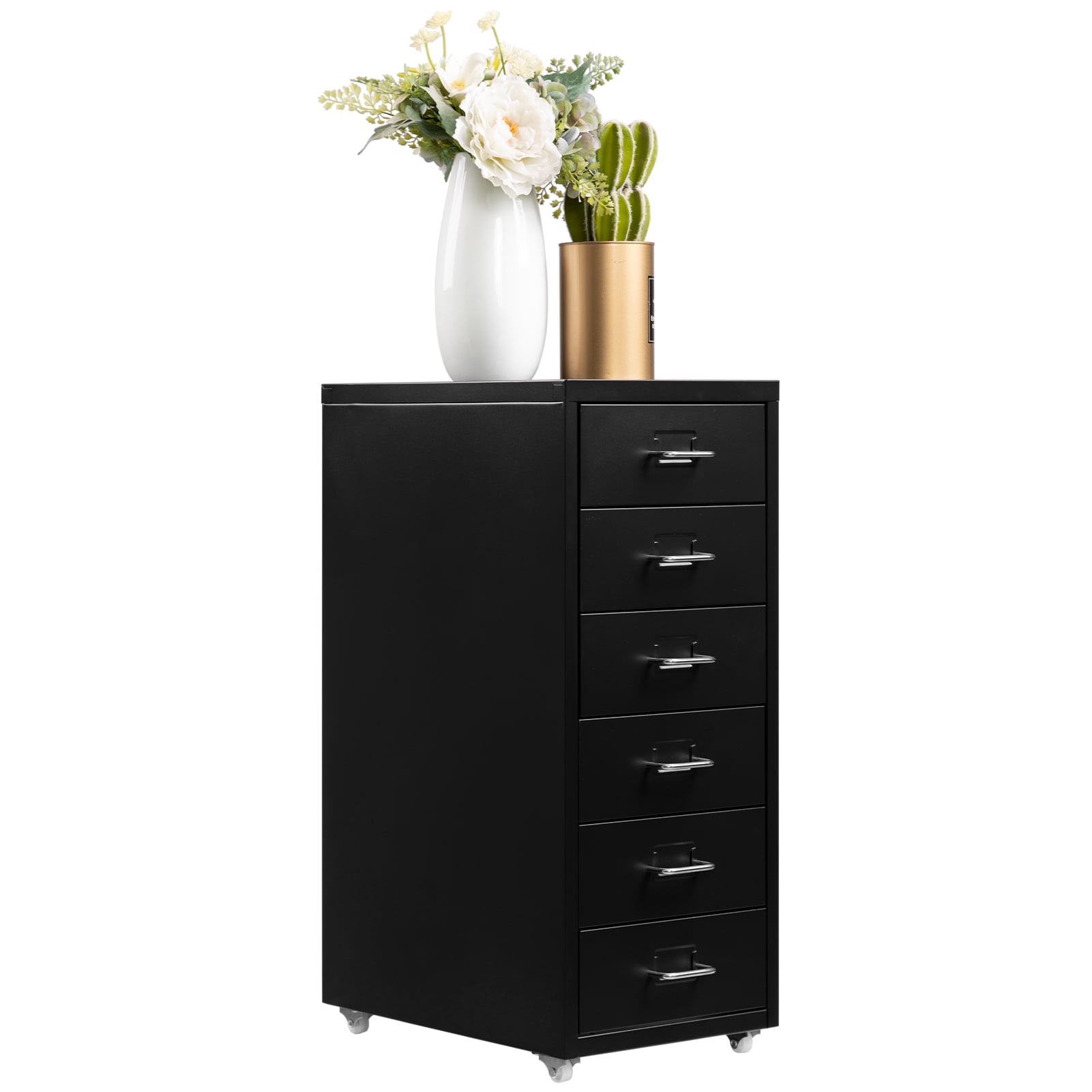 HollyHOME 6Drawer Vertical Rolling Black