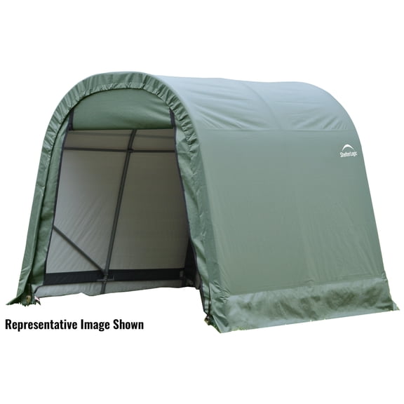 10x8x8 Round Style Shelter, Green Cover