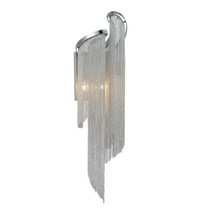 CWI Lighting Daisy 2 Light Metal Indoor Wall Sconce in Chrome