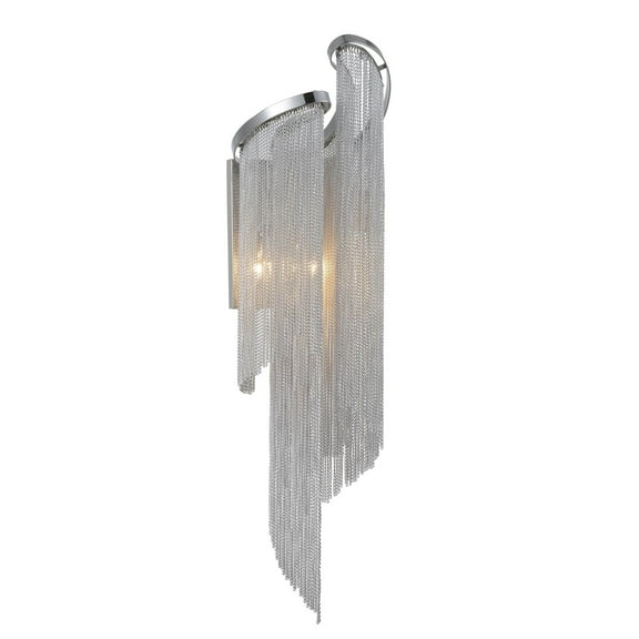 CWI Lighting Daisy 2 Light Metal Indoor Wall Sconce in Chrome