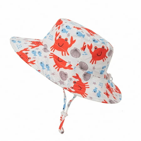 

Relanfenk Baby Hats Sea Animal Sunshade Children Fisherman Seaside Beach Breathable Hat