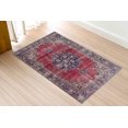 thumbnail image 5 of Red Rug, Navy Blue Rug, Ethnic Pattern Rug, Antique Decor Rug, Turkish Rug, Non Slip Rug, Accent Rug, Area Rug, Thin Rug, Home Decor Rug, 5.9'x9.2' - 180x280 cm, 5 of 8