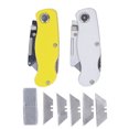 thumbnail image 1 of Cuchillo multiusos plegable de aleación de aluminio de grado industrial, portátil, para exteriores, con 10 hojas, 1 of 15
