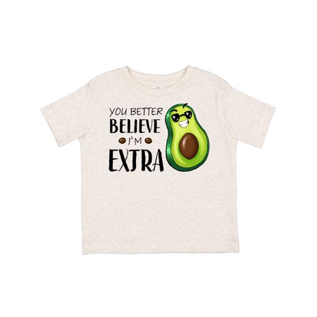 

Inktastic You Better Believe I m Extra- Funny Avocado Guacamole Gift Toddler Boy or Toddler Girl T-Shirt