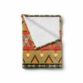 thumbnail image 2 of Abstract Soft Flannel Fleece Throw Blanket, Tribal Pattern Aztec Motifs with Zigzags Geometric Design Pattern, Cozy Plush for Indoor and Outdoor Use, 50" x 60", Fern Green Orange, by Ambesonne, 2 of 6