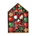 thumbnail image 1 of Fiudx Ofertas Y Liquidación Decoraciones Navideñas 130 Juegos De Bolas Árbol De Navidad Bolas De Plástico Galvanizadas Decoraciones Pintadas Estrella Superior Del Árbol Bolas De Navidad, 1 of 1