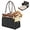 Black+Brown, variant on 2-in-1 Stylish Dog Purse Carrier Soft-Sided Carriers Travel Tote Bag for Small Dogs Cats, Fashion Foldable Pet Bag for Puppies Small Animals with Pockets (Beige Brown, 15" L x 7.5" W x 12.2" H)