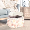 thumbnail image 5 of Charming Flowers Petals Foldable Storage Bins with Lids Handles Collapsible Storage Containers Tote Boxes 16.5 x 12.6 x 11.8 inches, 5 of 7