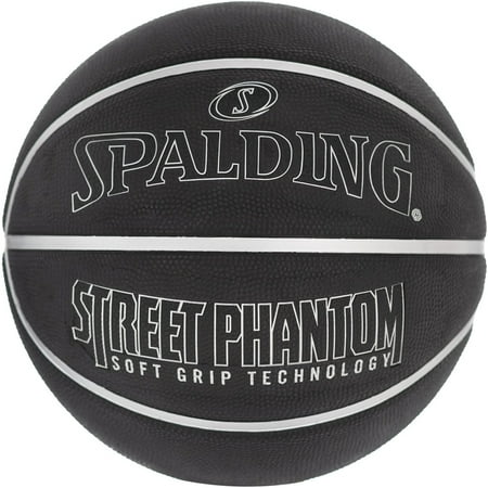 Spalding Street Phantom 29.5" Outdoor Basketball - Silver/Black