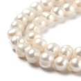 thumbnail image 2 of 1 Strand Natural Cultured Freshwater Pearl Beads Strands Round Bisque 8~10.5mm Hole: 0.7mm about 42pcs/strand 14.17 inch(36cm), 2 of 3