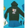 thumbnail image 3 of Cute Funny Baby Elephant Hoodie Juniors -Image by Shutterstock,  Medium, 3 of 4
