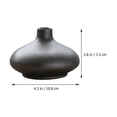 thumbnail image 2 of 1PC Ceramic Vase Crafts Decor Chinese Zen Ceramic Vase Ornament (S Round Black), 2 of 3