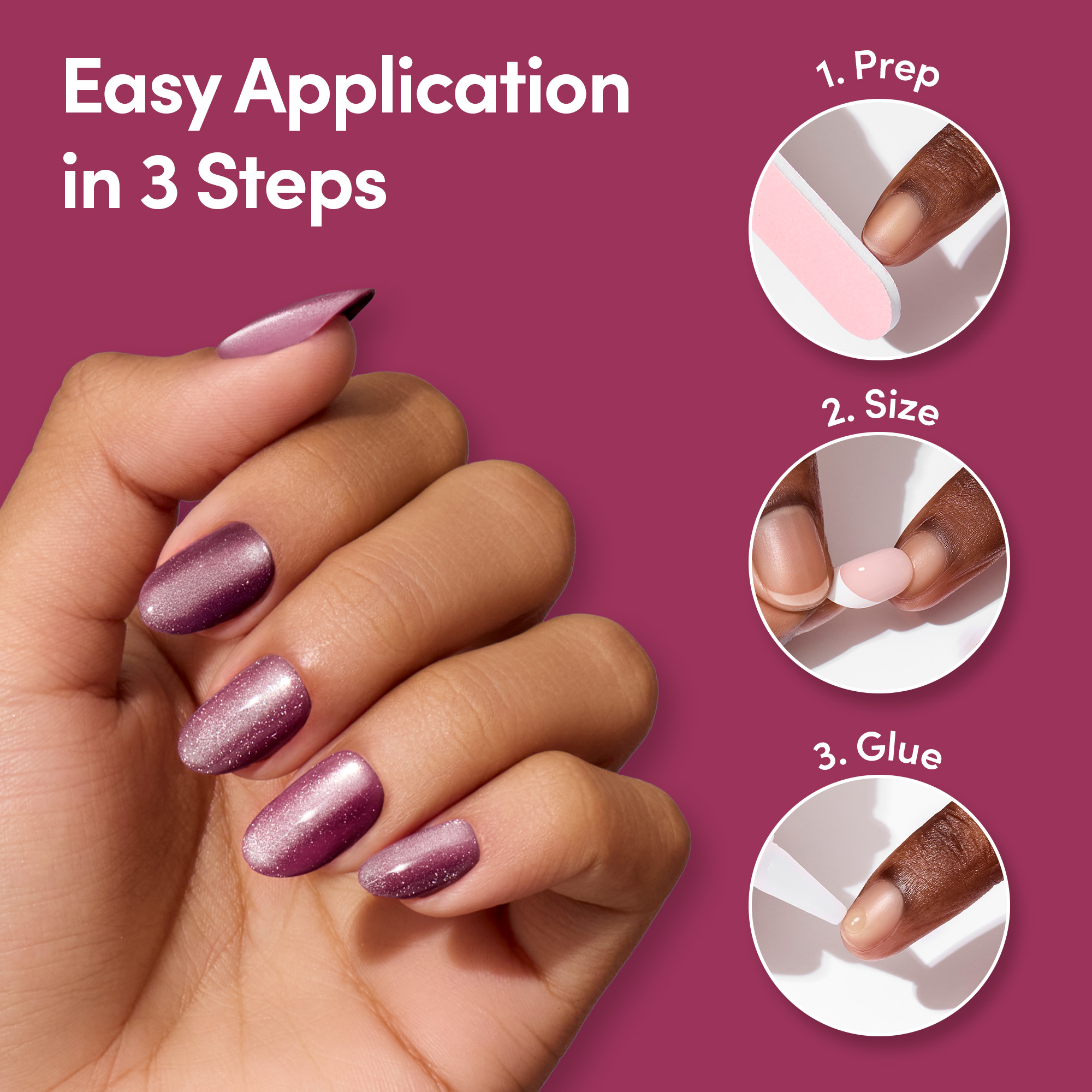 DIGI by Glamnetic Mauve Aside Velvet Press-On Nails photo 7