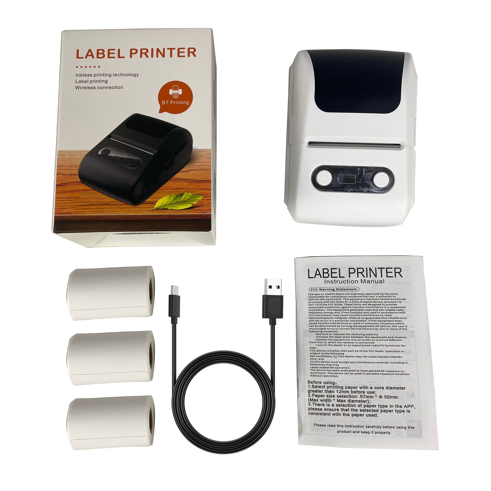 Wireless Portable Label Maker Machine With Fast Thermals Printing For Office Inventory Kitchen Storage And Baby Items