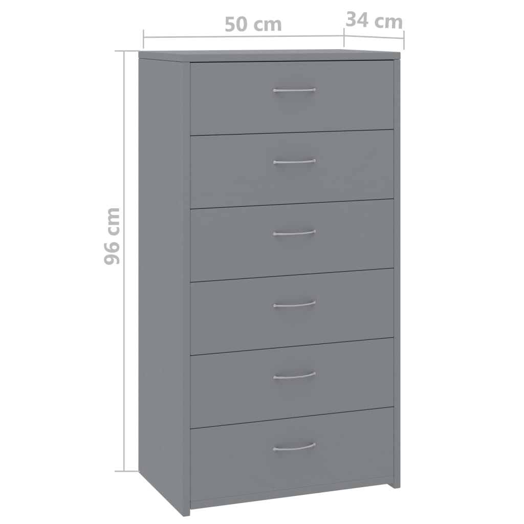 Kepooman Modern Sideboard with 6 Drawers, Buffet Storage Side Cabinet Dresser Organiser for Living Room Kepooman Modern Sideboard with 6 Drawers, Buffet Storage Side Cabinet Dresser Organiser for Living Room
