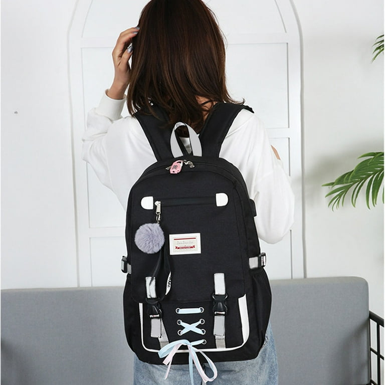 Wholesale Women Fashion Backpacks15.6Inch Laptop Backpack with USB Charger  Female Back Pack School Bags For Teenage Girls From m.