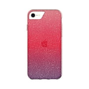 Fellowes Fashion Phone Case for iPhone 6, 6s, 7, 8, SE 2020 - Purple and Pink Ombre Glitter