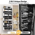 thumbnail image 4 of Over The Door Organizer with 10 Large Pockets and 10 Compartments，Nursery Shelves Baby Organizers,Anti Tilt 80 lb Load Behind Door Storage for Bedroom, Bathroom, Pantry, Nursery, (Black), 4 of 9