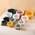 thumbnail image 5 of Plato de cerámica para perros y gatos con soporte, bonitos cuencos pesados para mascotas, fijados para gatos y perros de tamaño pequeño, 5 of 5