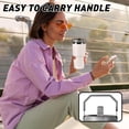thumbnail image 4 of WarmH 20 oz Tumbler with Handle,Insulated Tumbler with Lid and Flip Straw Leak Proof Double Wall Stainless Steel Vacuum Travel Coffee Mug Insulated Water Bottle Thermal Cup, Cupholder Friendly,White, 4 of 14
